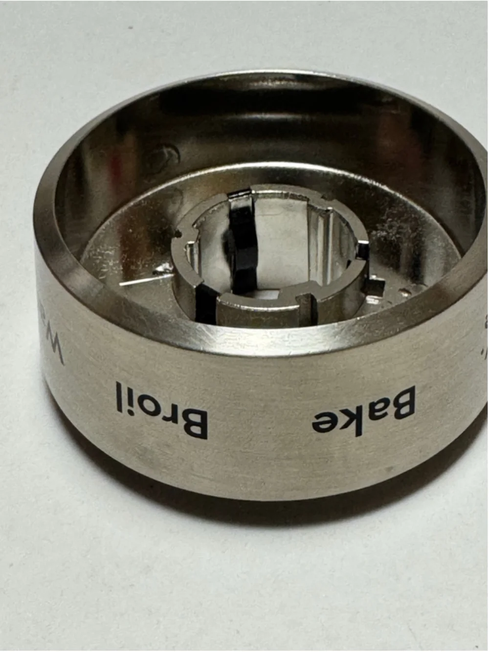 Genuine OEM GE Cafe Oven Range Knob Bezel- Stainless Steel - 307D1176G001